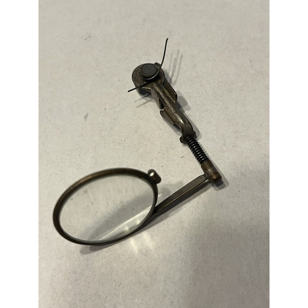Antique Behr clip on glasses magnifying Loupe for watch maker & jewelry repair